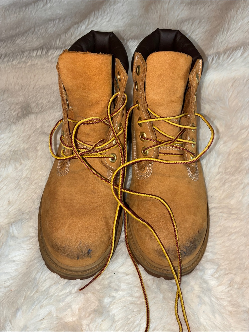 Timberland Wheat/Nubuck Kids Lace-Up Work Boots